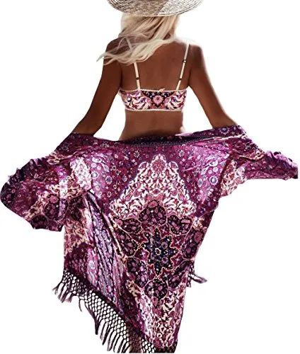 White Mesh Floral Bathing Suit Cover Up