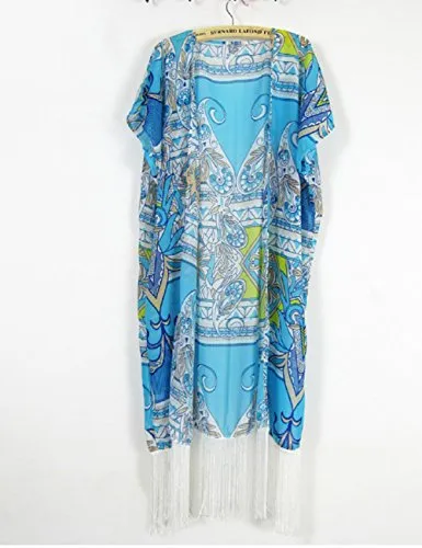 White Mesh Floral Bathing Suit Cover Up