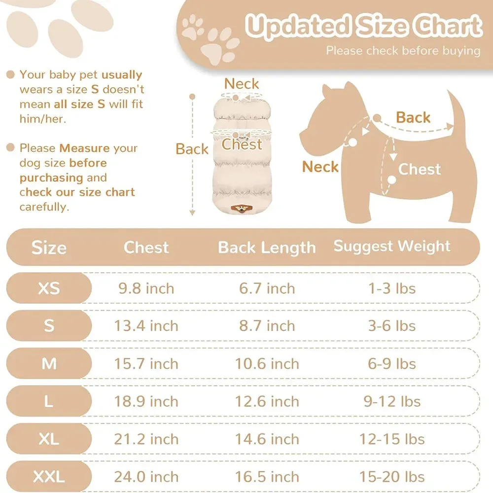 Winter Warm Dog Jacket - Keep Your Small and Medium Dogs and Cats Cozy in Cold Weather with a Waterproof and Windproof Dog Snow Jacket - Ideal Pet Puppy Clothes for the Chilly Season