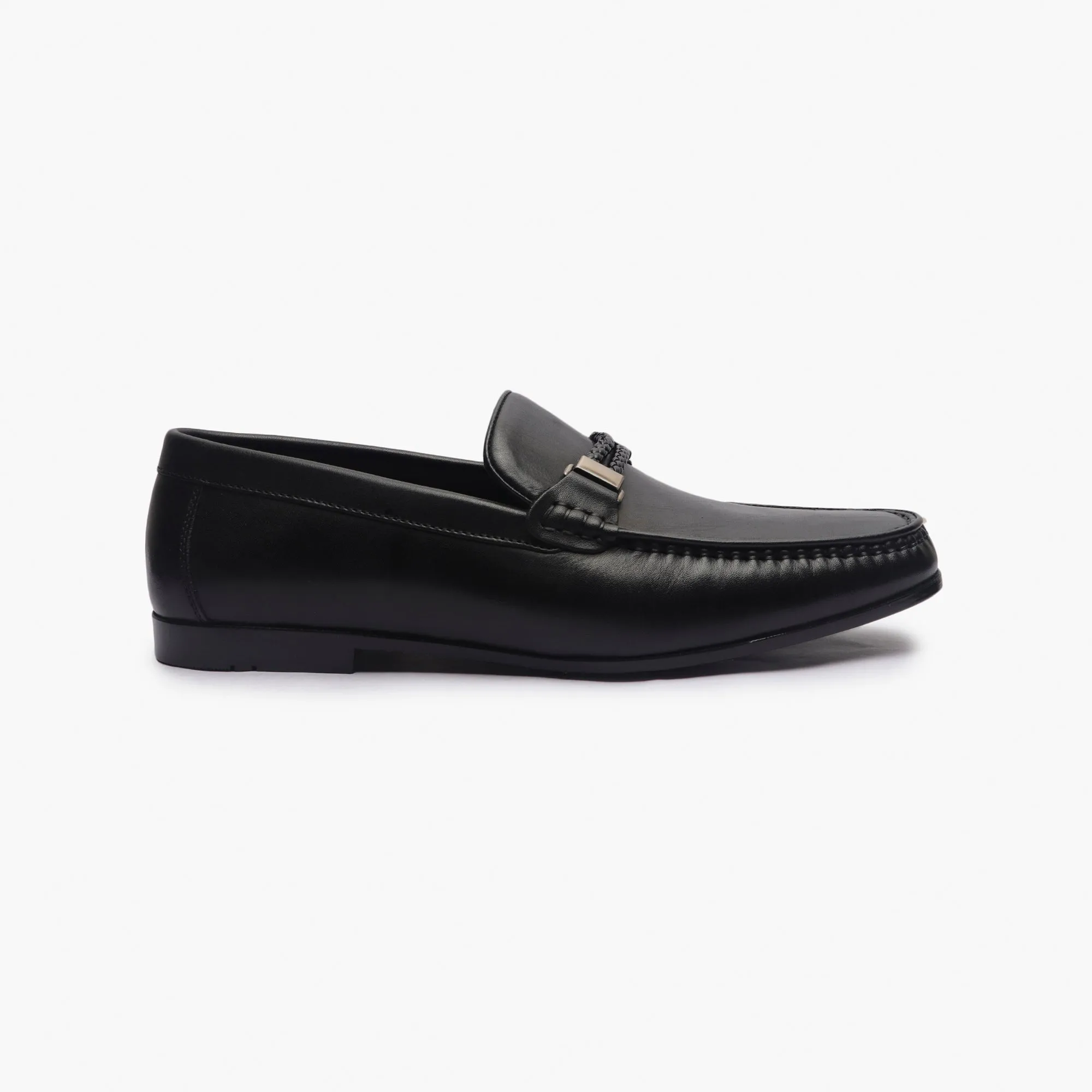 Woven Metal Bit Moccasins