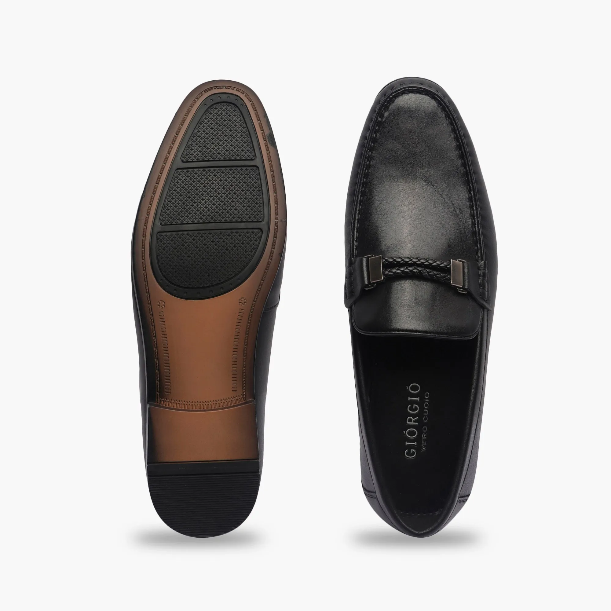 Woven Metal Bit Moccasins