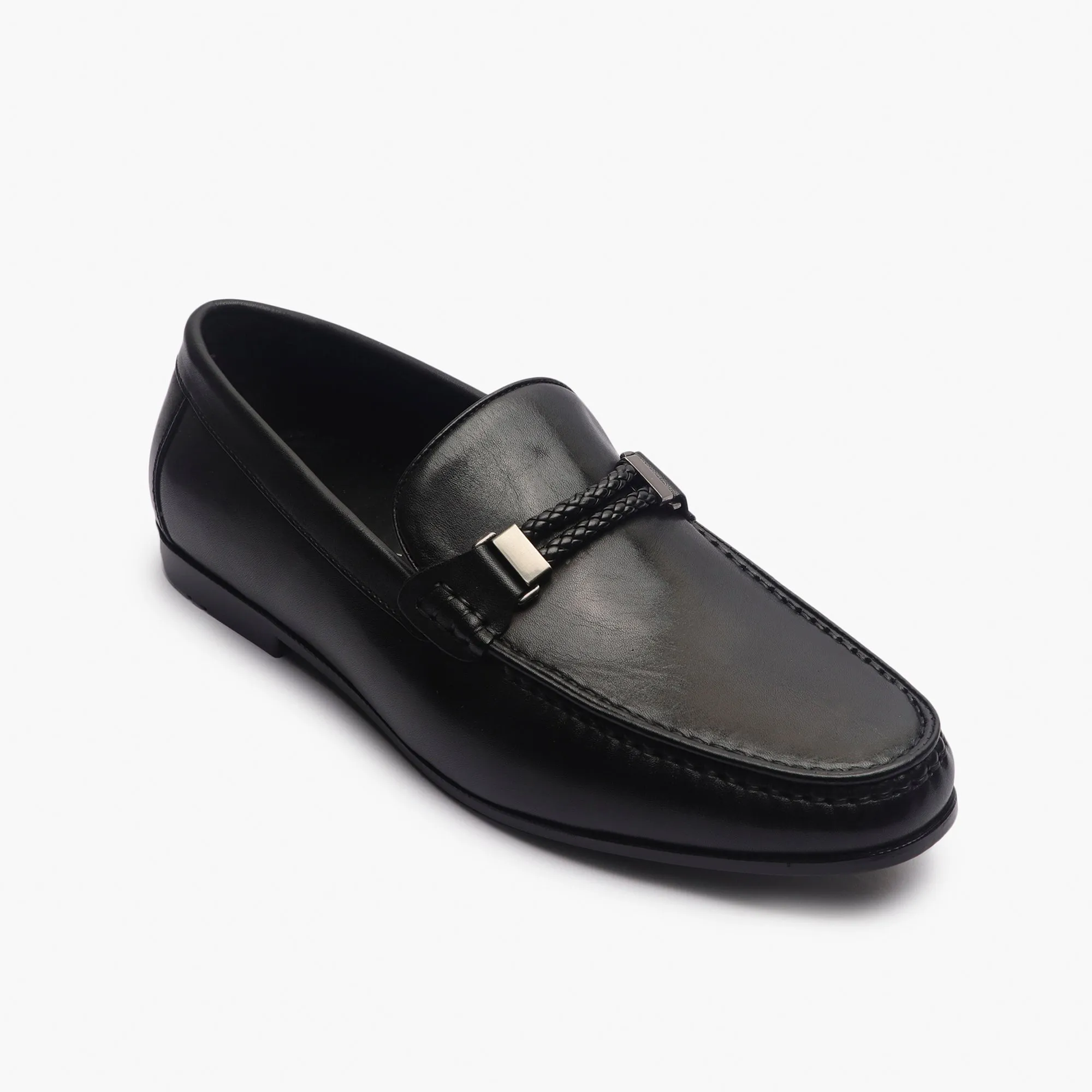 Woven Metal Bit Moccasins